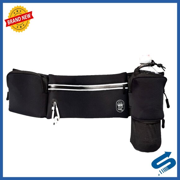 Running Belt with Water Bottle Holder, Adjustable Waist Pack for Jogging Hiking